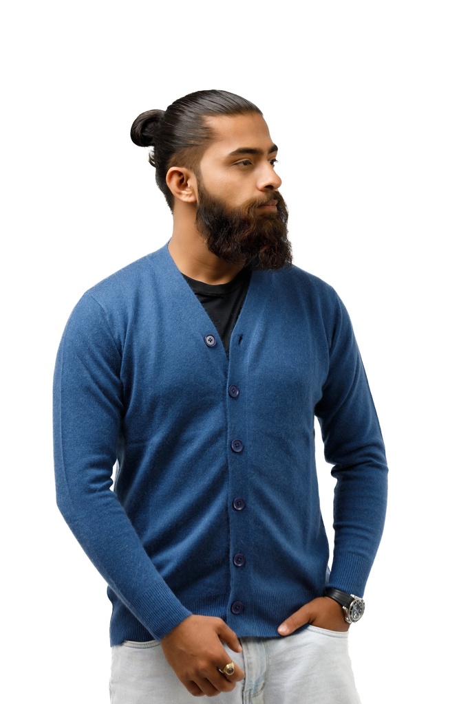 GENTS CARDIGAN PLAIN (WHITE)