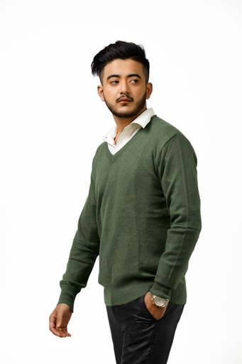 V. GENTS SWEATER PLAIN (WHITE)