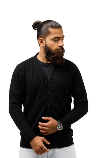 GENTS CARDIGAN PLAIN (WHITE)